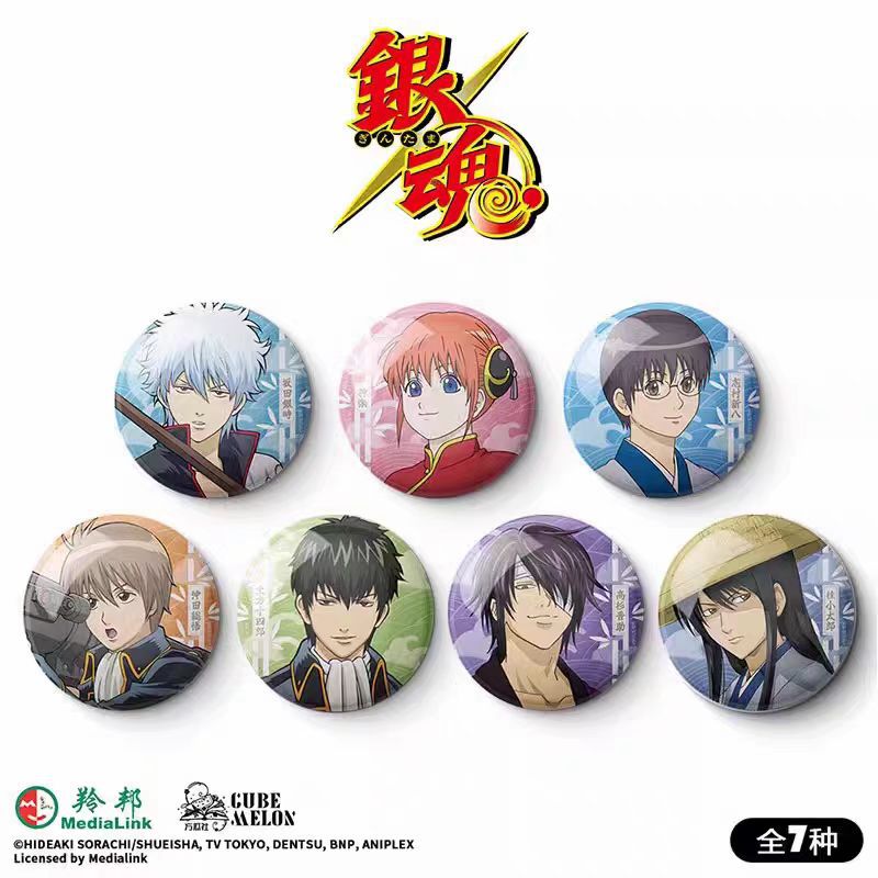 Gintama anime pin 7pcs a set