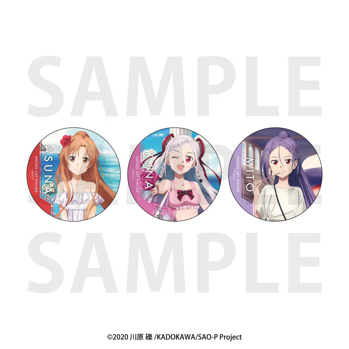 Sword art online anime pin 3pcs a set