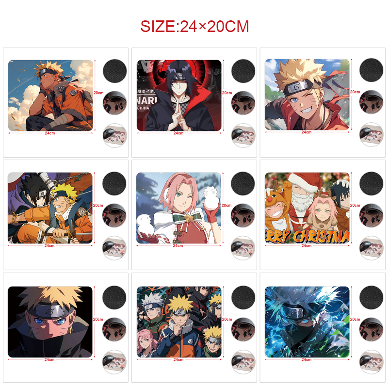 Naruto anime Mouse pad 20*24cm price for 5 pcs