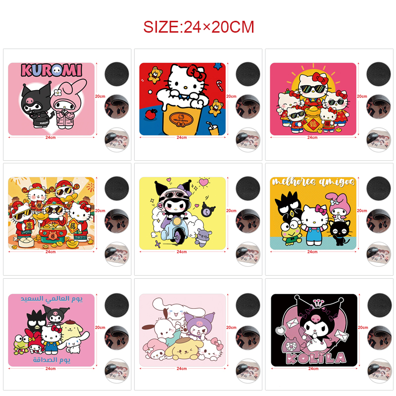 Kuromi anime Mouse pad 20*24cm price for 5 pcs