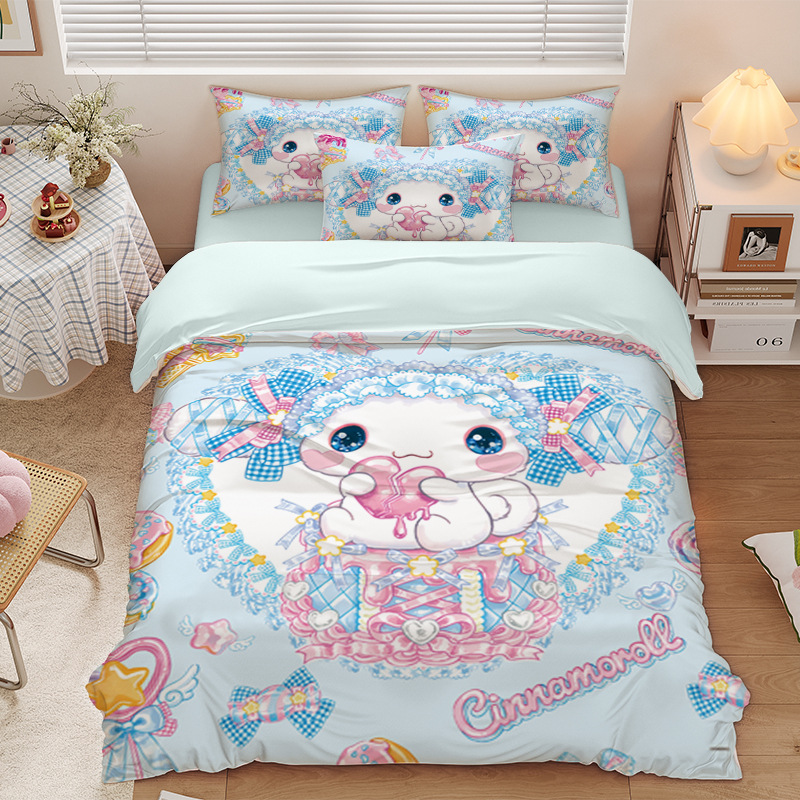 Kuromi anime bed sheet four piece set 1.5m/1.8m