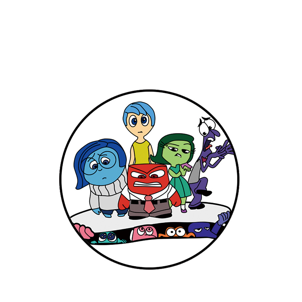 Inside out anime pin