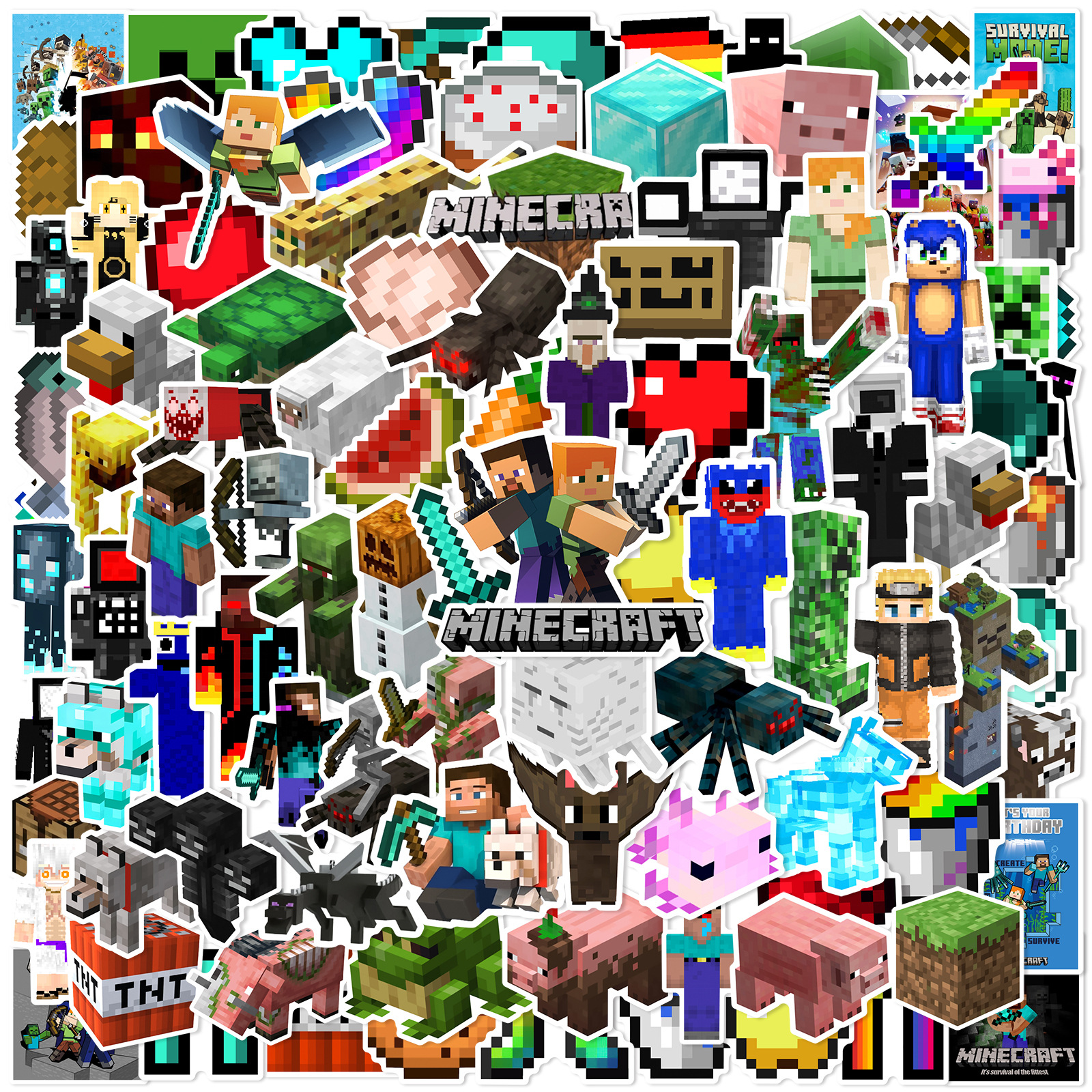Minecraft anime waterproof stickers 100pcs a set