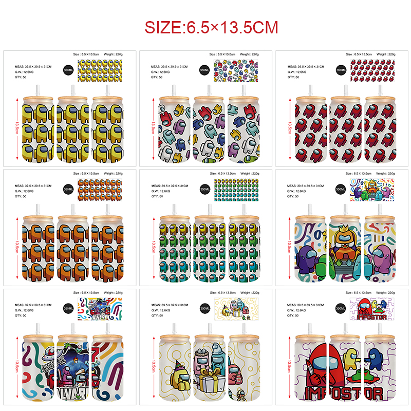 Among Us anime glass cup 350ml