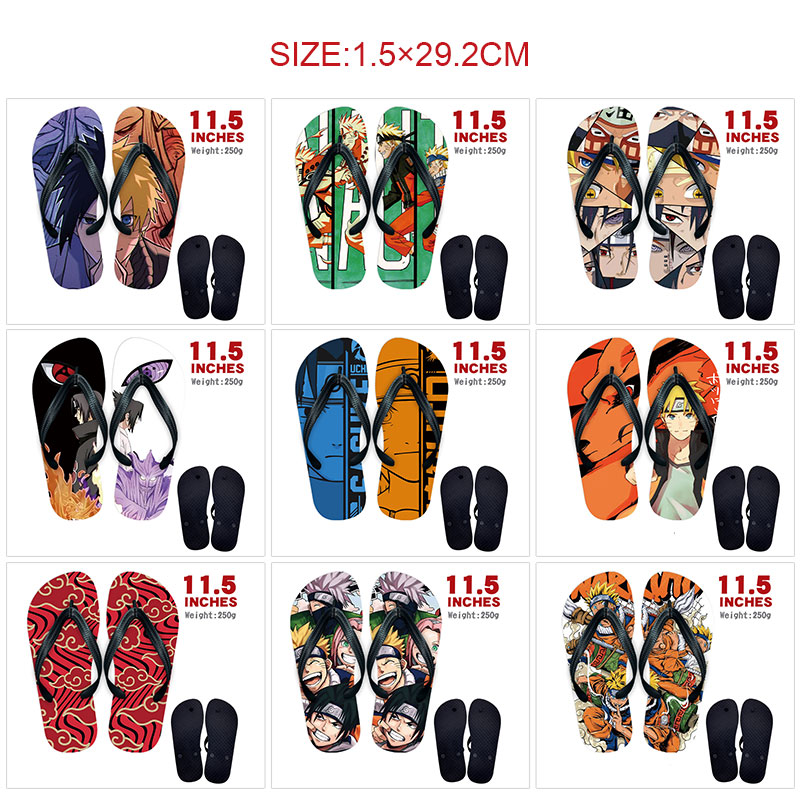Naruto anime flip flops shoes slippers a pair