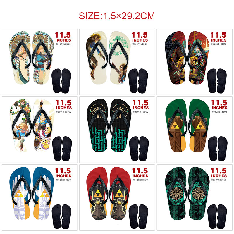 The Legend of Zelda anime flip flops shoes slippers a pair