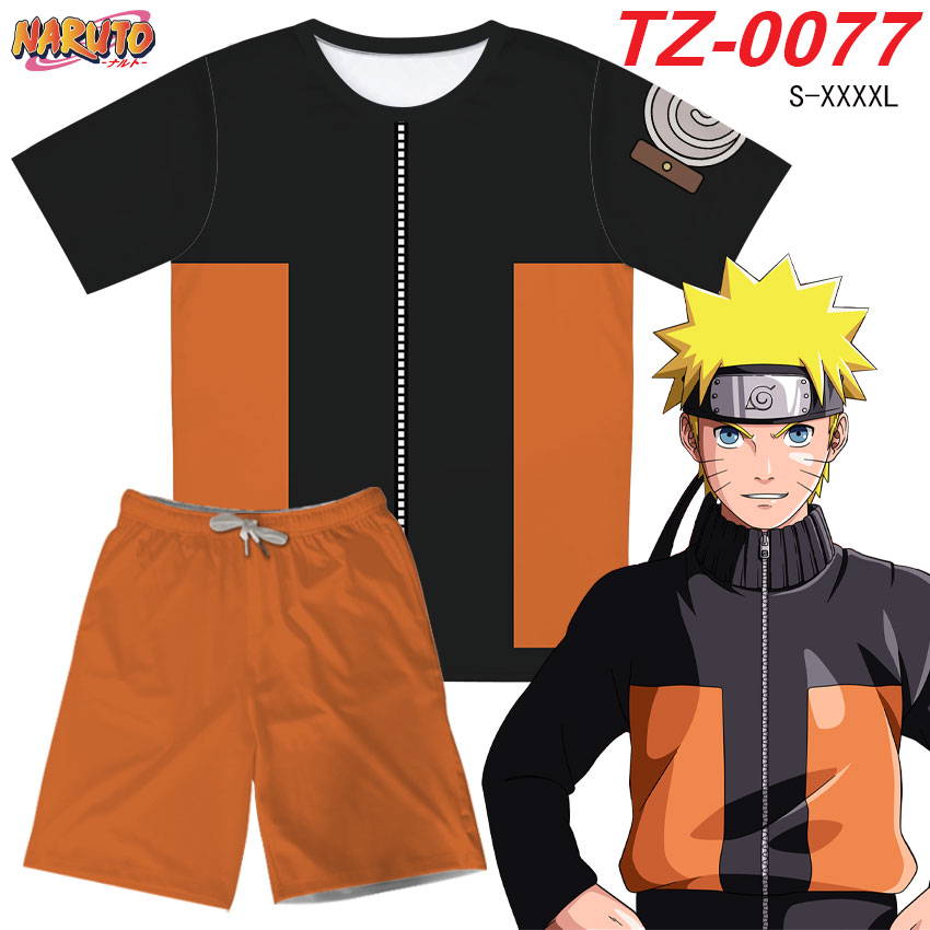 Naruto anime T-shirt+shorts