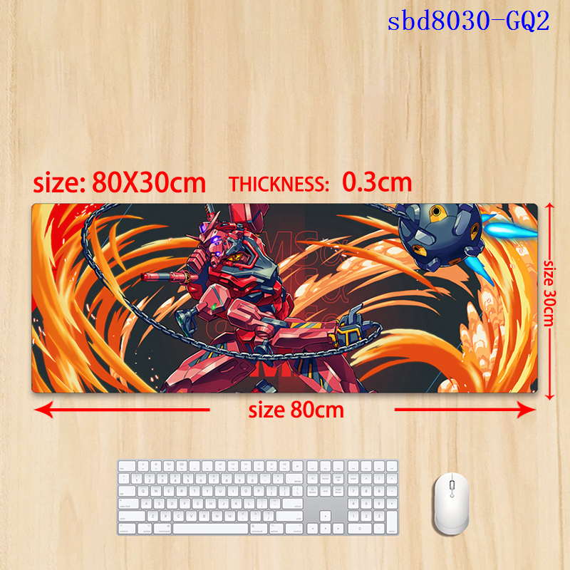 Gundam anime mouse pad 80*30*0.3cm（lockrand）