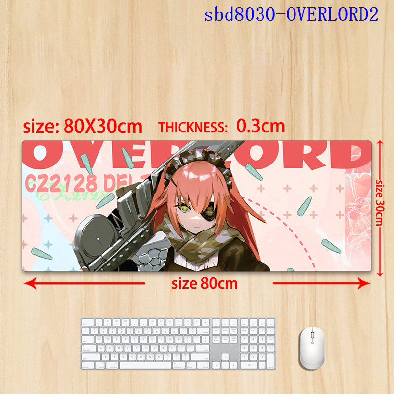 overload anime mouse pad 80*30*0.3cm（lockrand）
