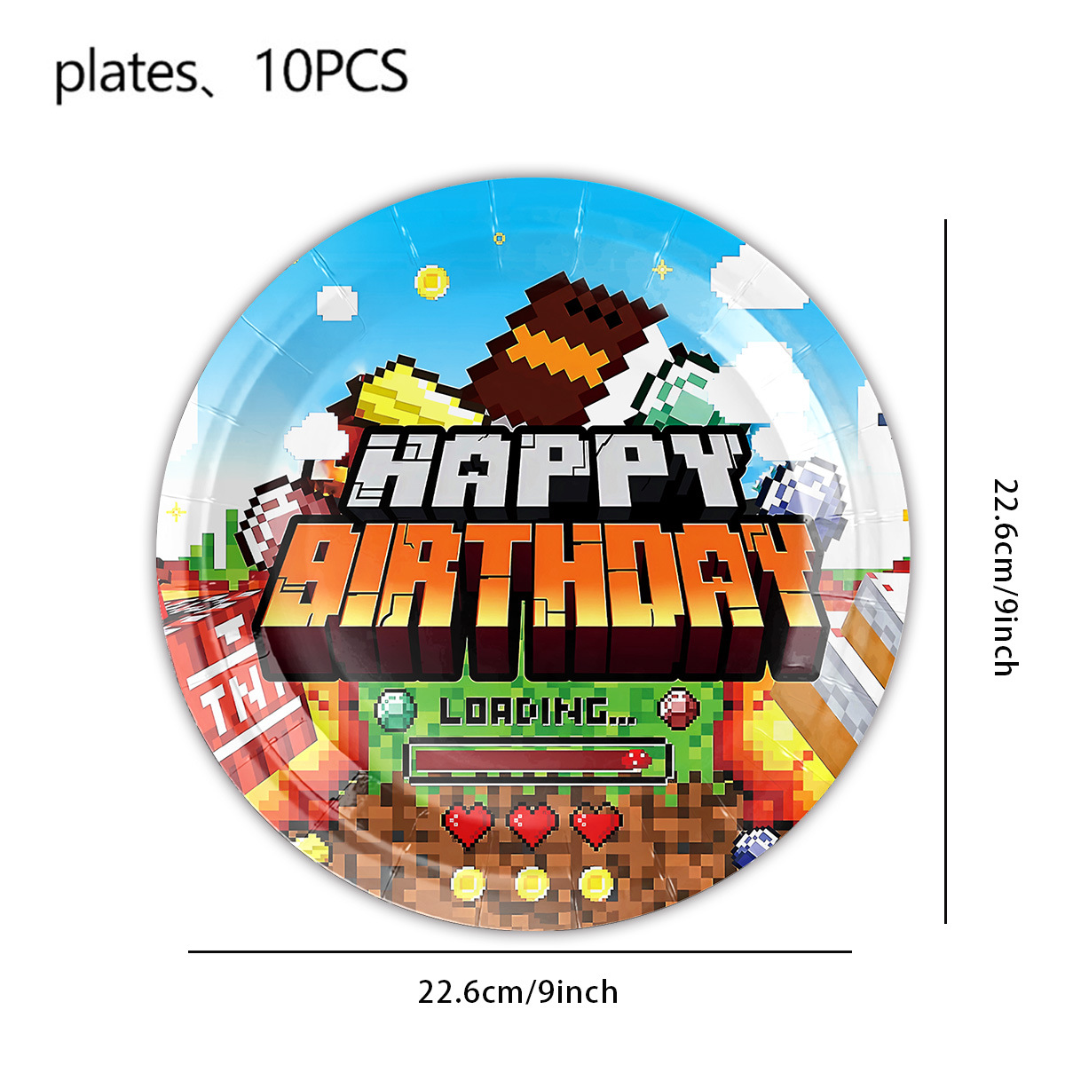 Minecraft anime disposable tableware for parties