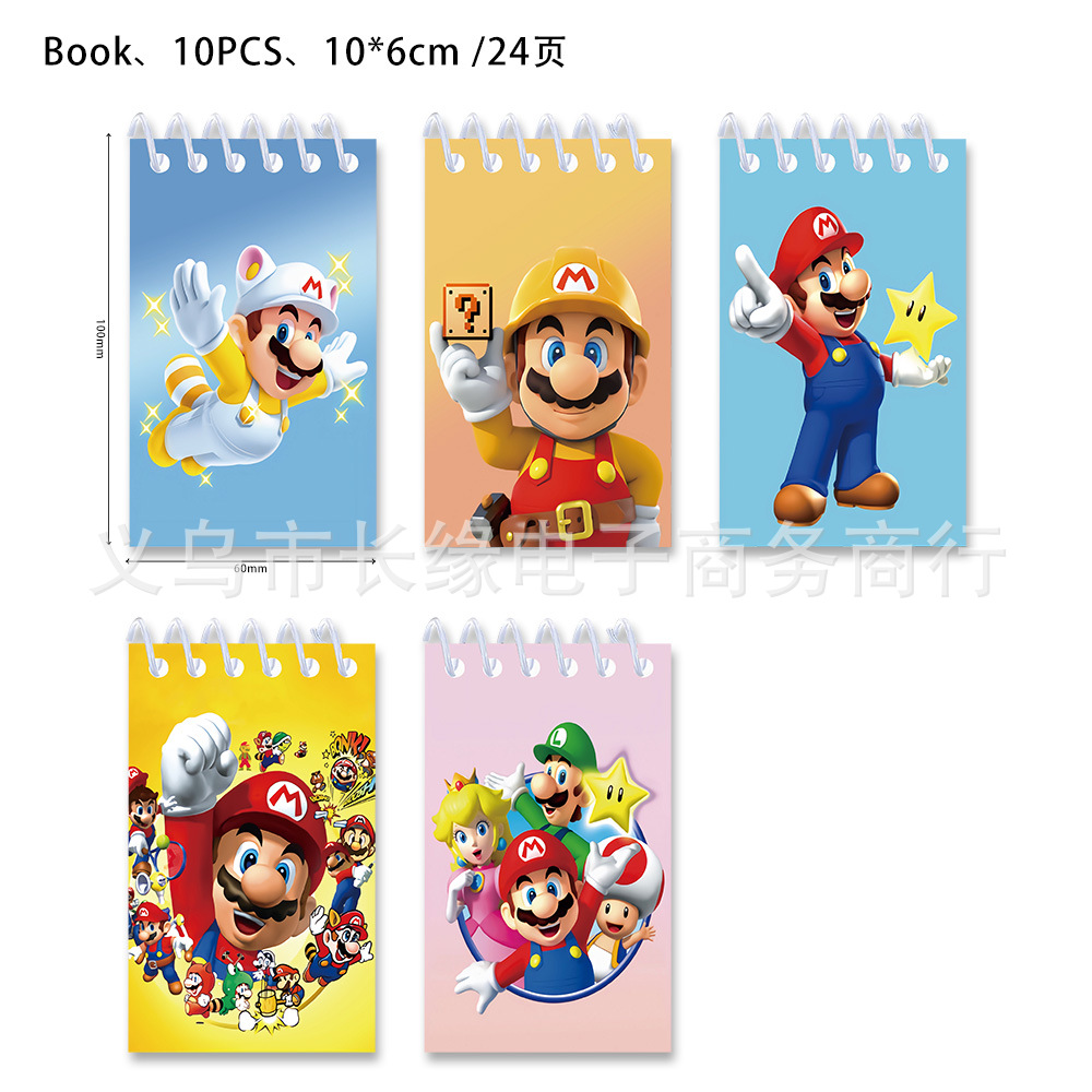 Super Mario anime notebook 6*10cm 10PCS