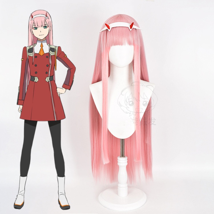 Darling In The Franxx anime wig+headwear
