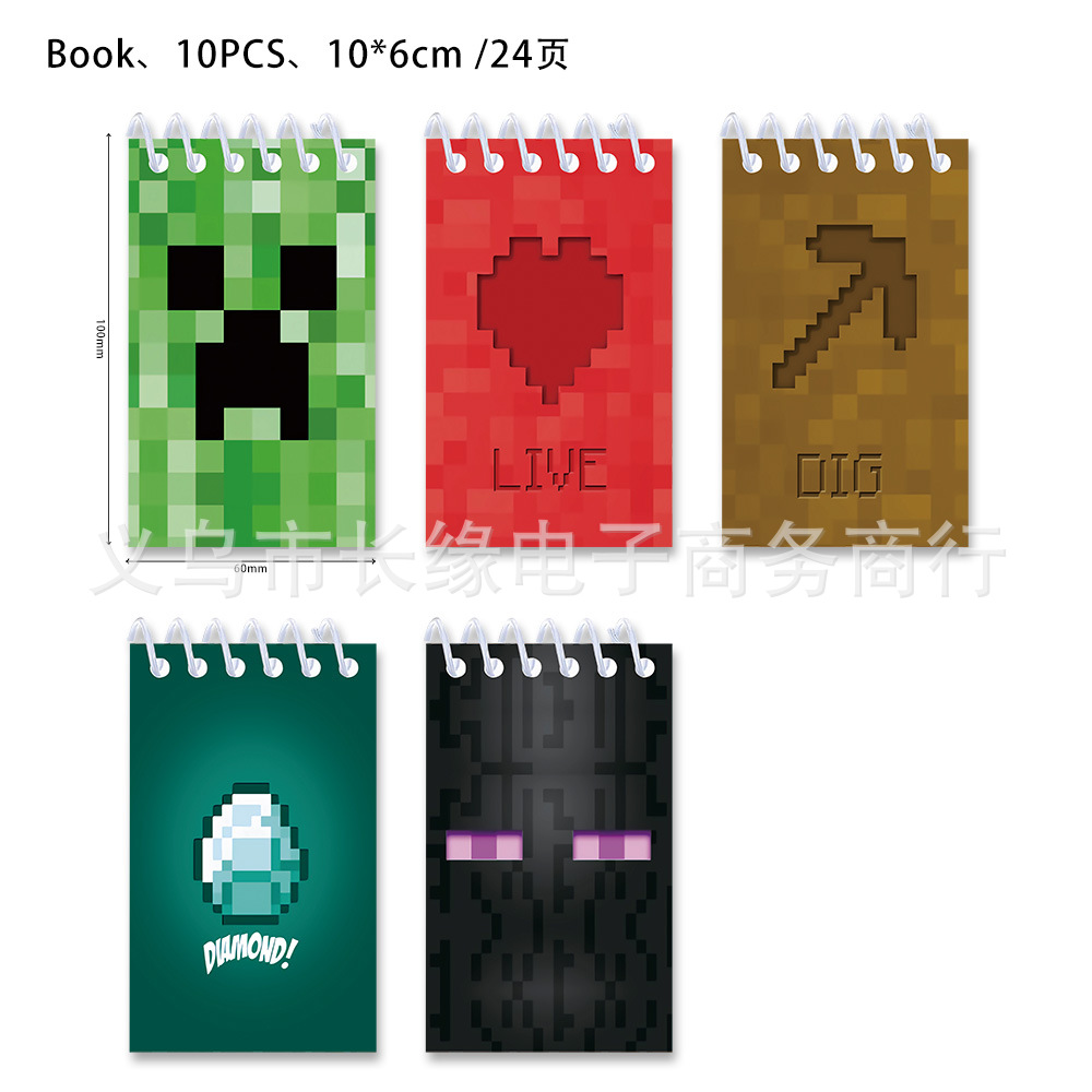 Minecraft anime notebook 6*10cm 10PCS