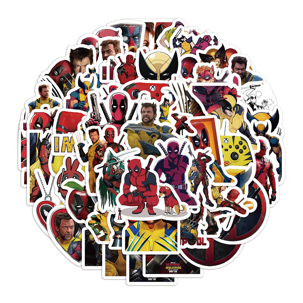 Deadpool anime waterproof stickers 60pcs a set