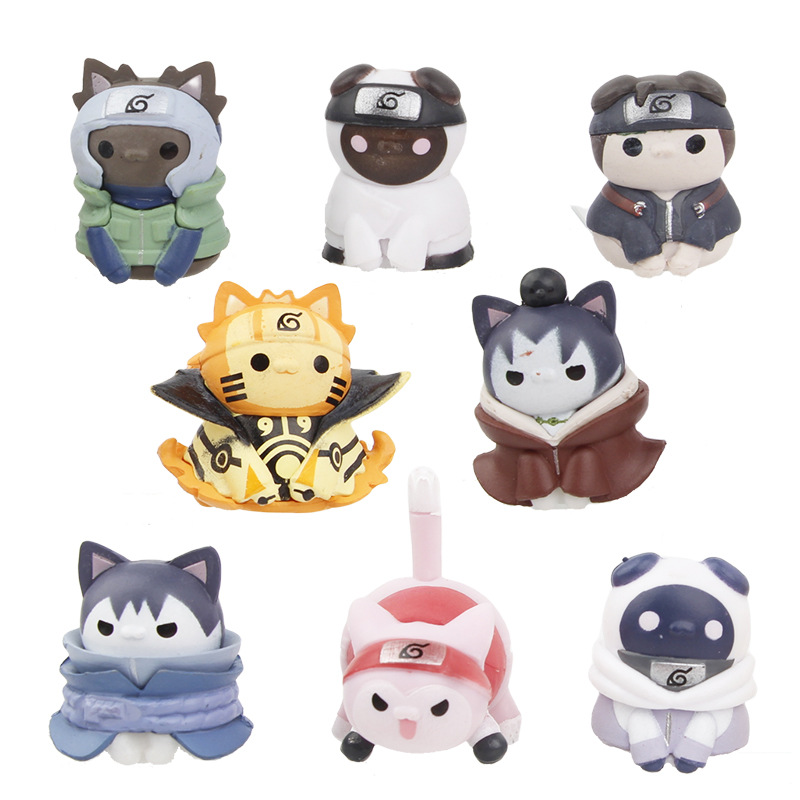 Naruto anime figure 3cm 8pcs a set in bags