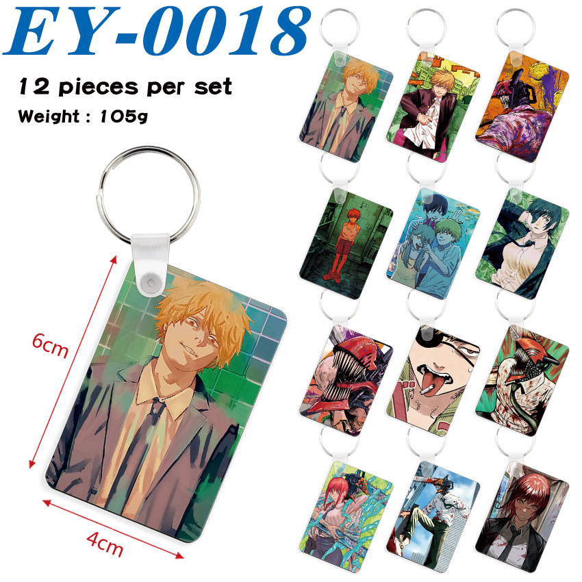 chainsaw man anime keychain 12 pcs a set
