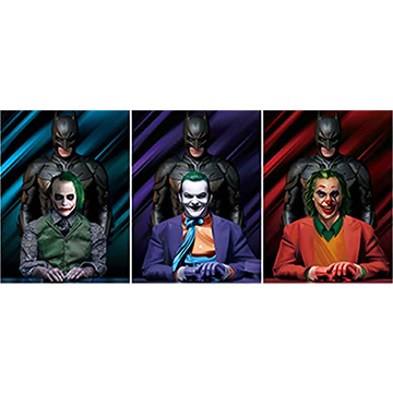 Joker anime 3D stereoscopic poster raster gradient painting (core 29.5*39.5m)