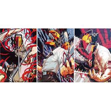 chainsaw man anime 3D stereoscopic poster raster gradient painting (core 29.5*39.5m)