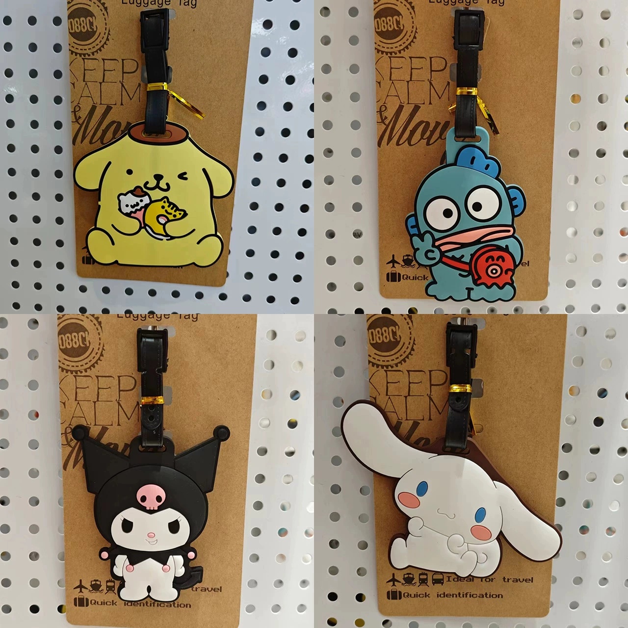 Kuromi anime baggage tag