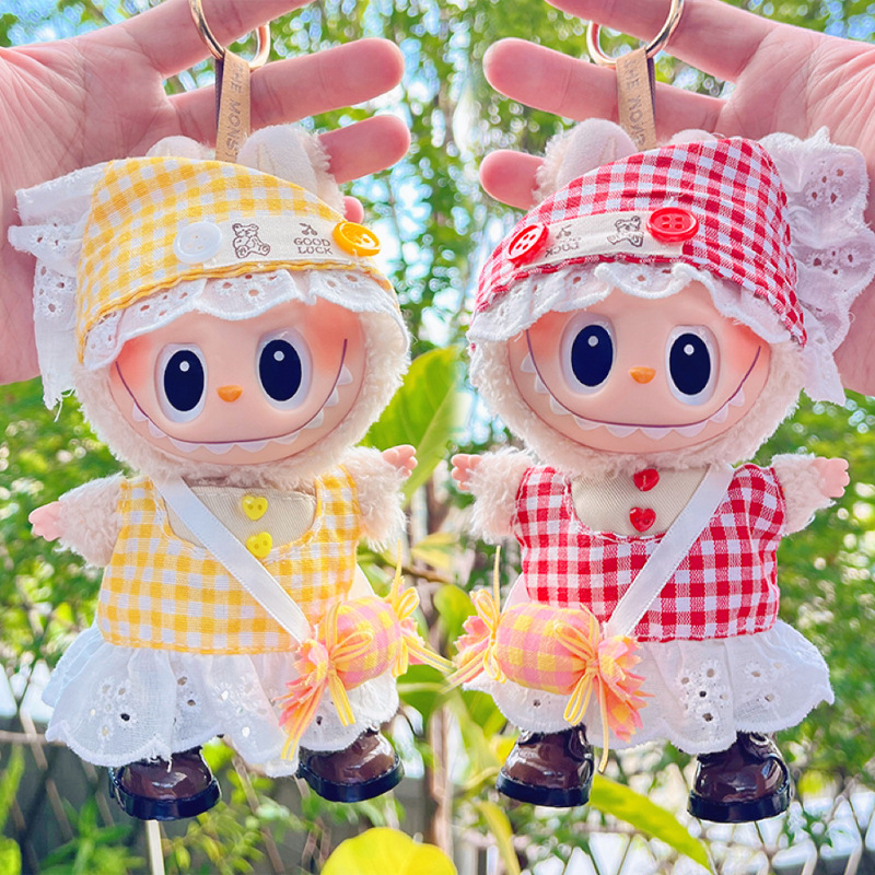 Labubu anime 17cm doll change clothes