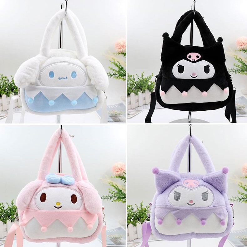 Kuromi anime plush shoulder bag 21*17*5cm
