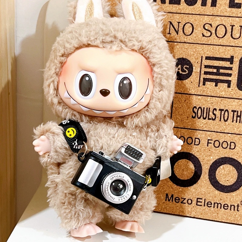 Labubu anime 17cm doll change clothes camera (excluding dolls)