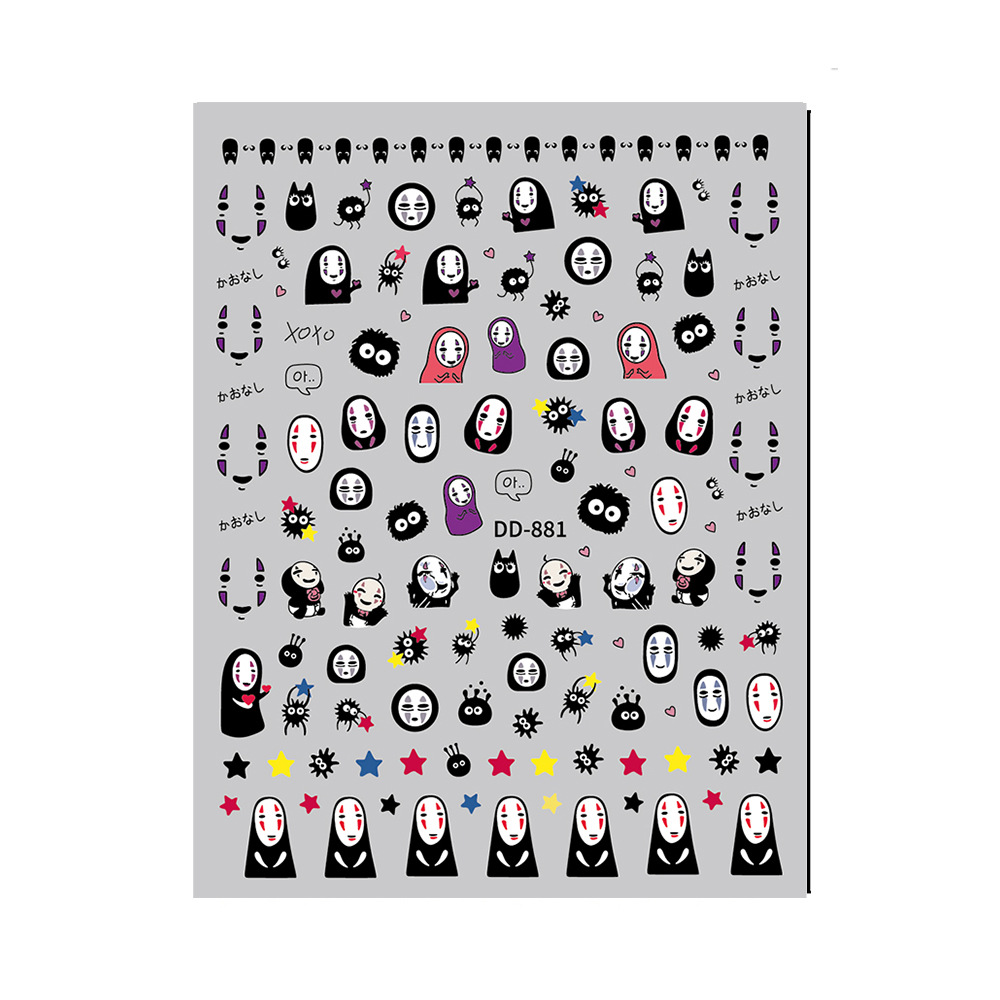 Spirited Away anime 3D nail sticker