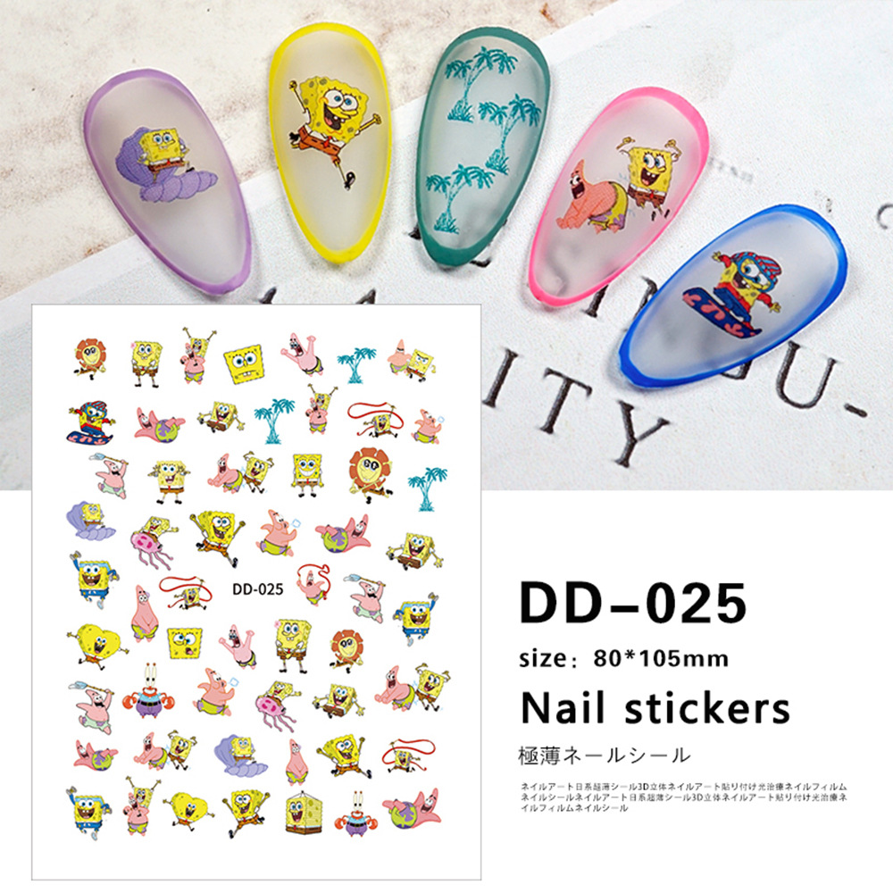 SpongeBob anime 3D nail sticker