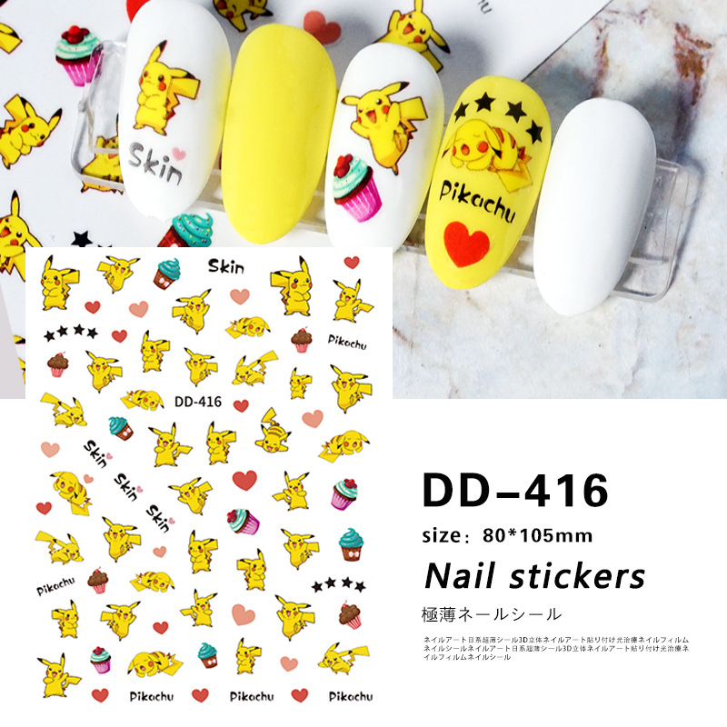Pokemon anime 3D nail sticker