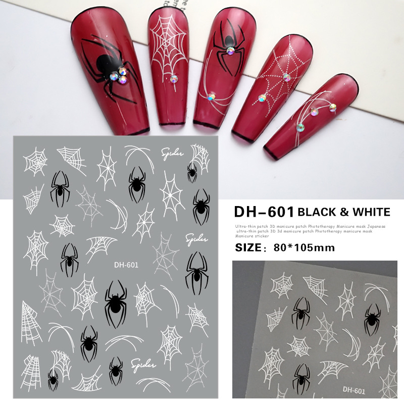 spider man anime 3D nail sticker