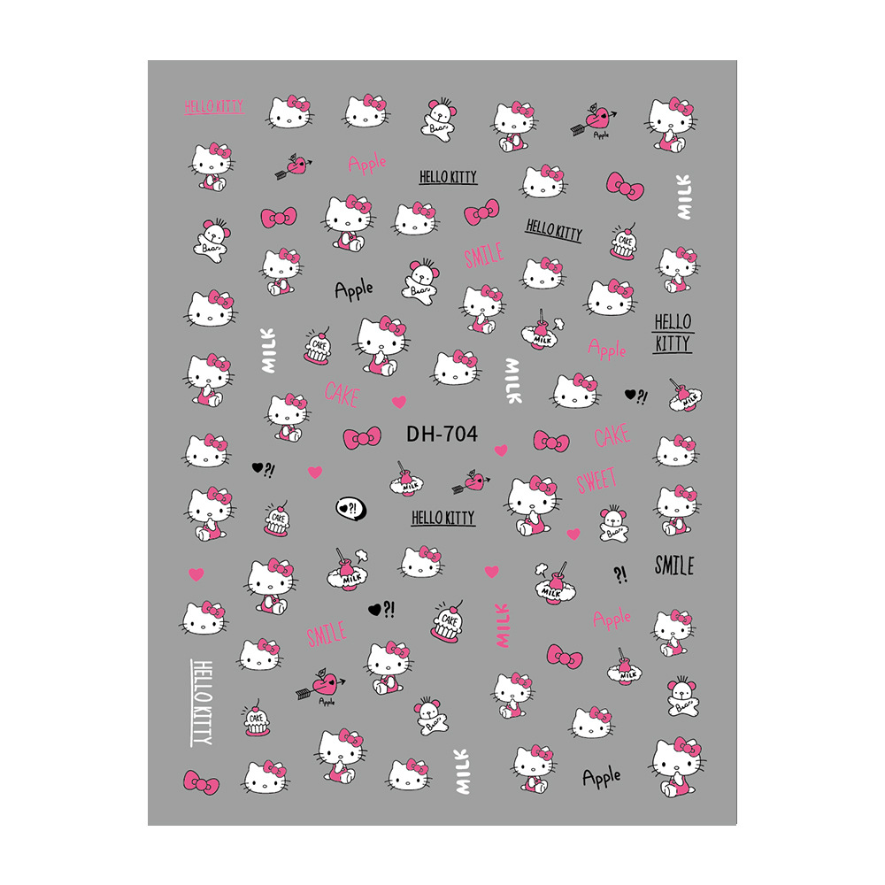 hello kitty anime 3D nail sticker