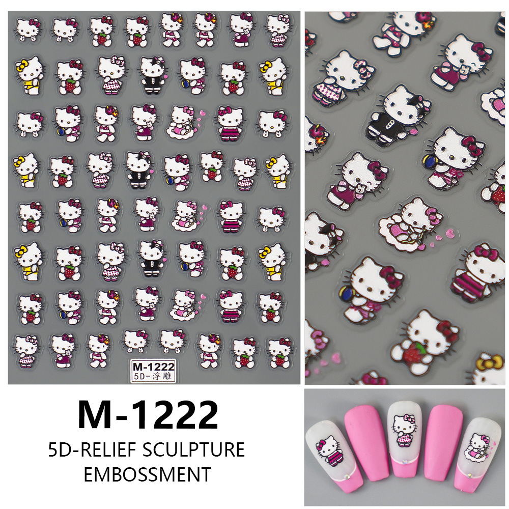 hello kitty anime 5D relief nail sticker