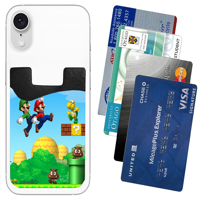 Super Mario anime mobile phone back cover card holder 9.7*6.6*1.0cm