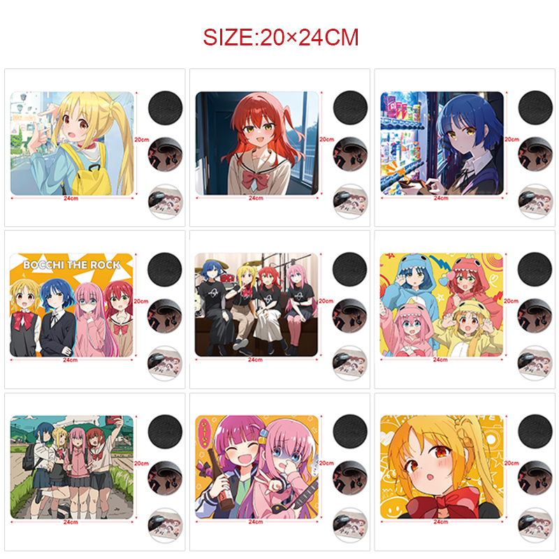Bocchi the rock anime Mouse pad 24*20cm 5pcs a set