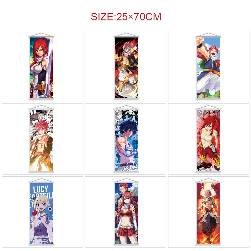 Fairy Tail anime wallscroll 25*70cm price for 5 pcs