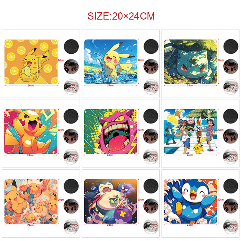 Pokemon anime Mouse pad 24*20cm 5pcs a set