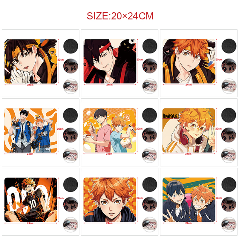Haikyuu anime Mouse pad 24*20cm 5pcs a set