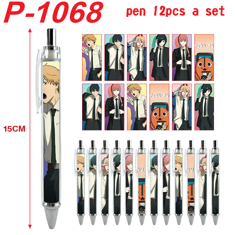 chainsaw man anime pen 12 pcs a set