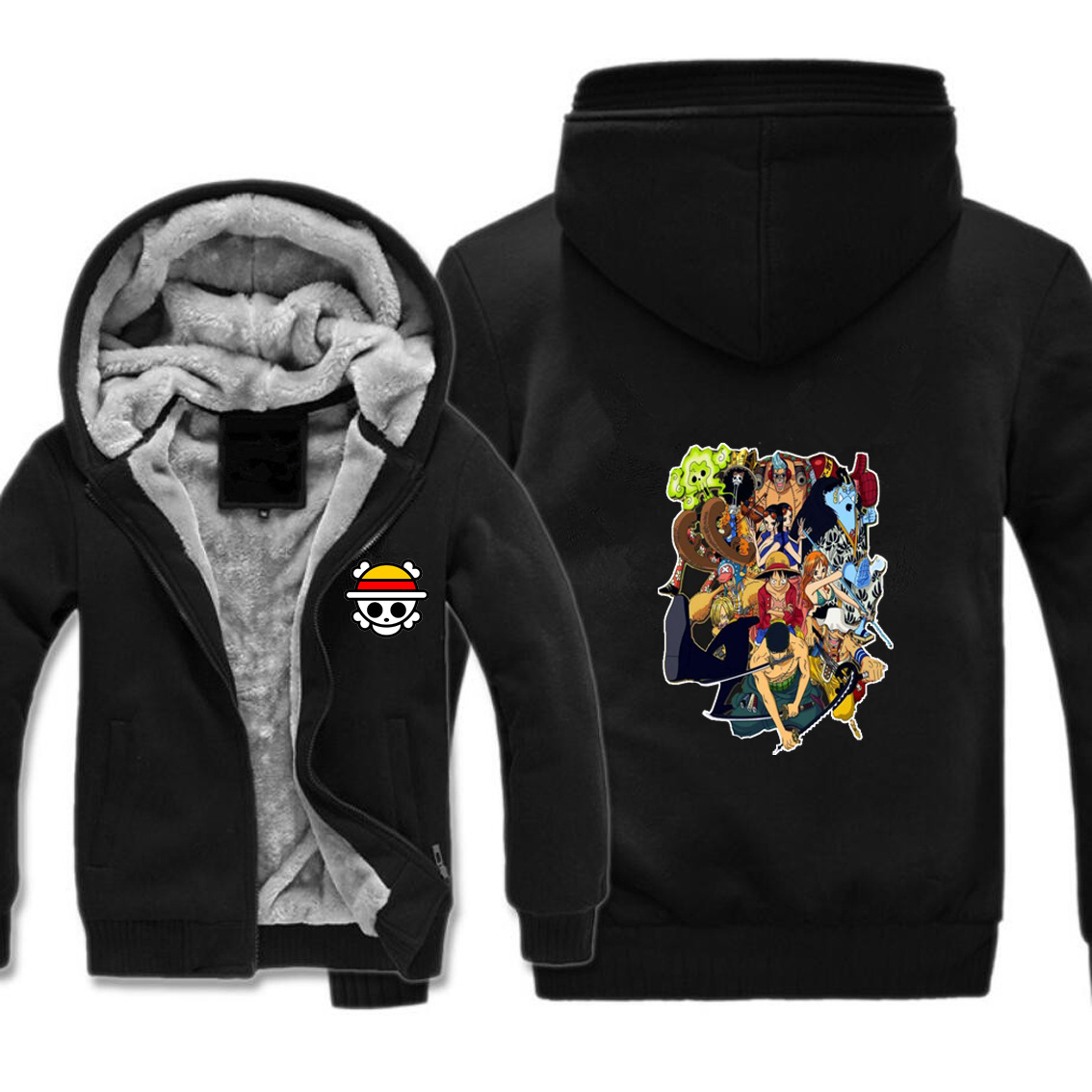 One Piece anime thick hoodie