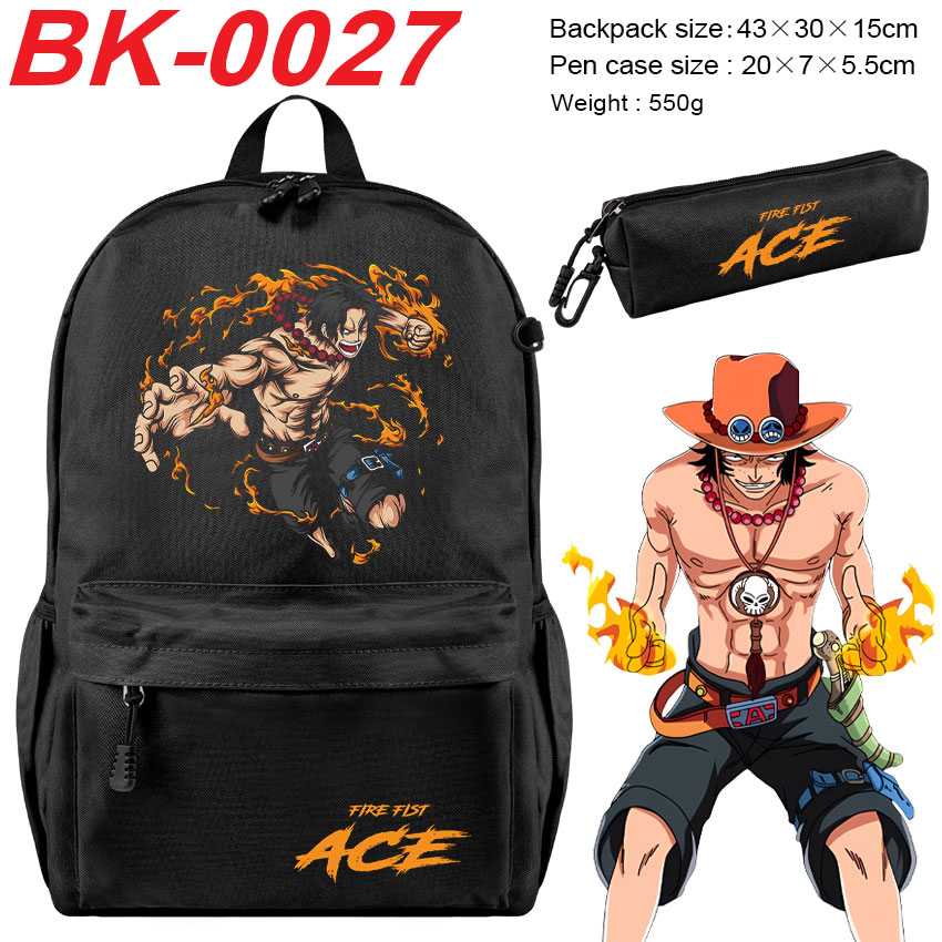 One Piece anime backpack+pencil bag