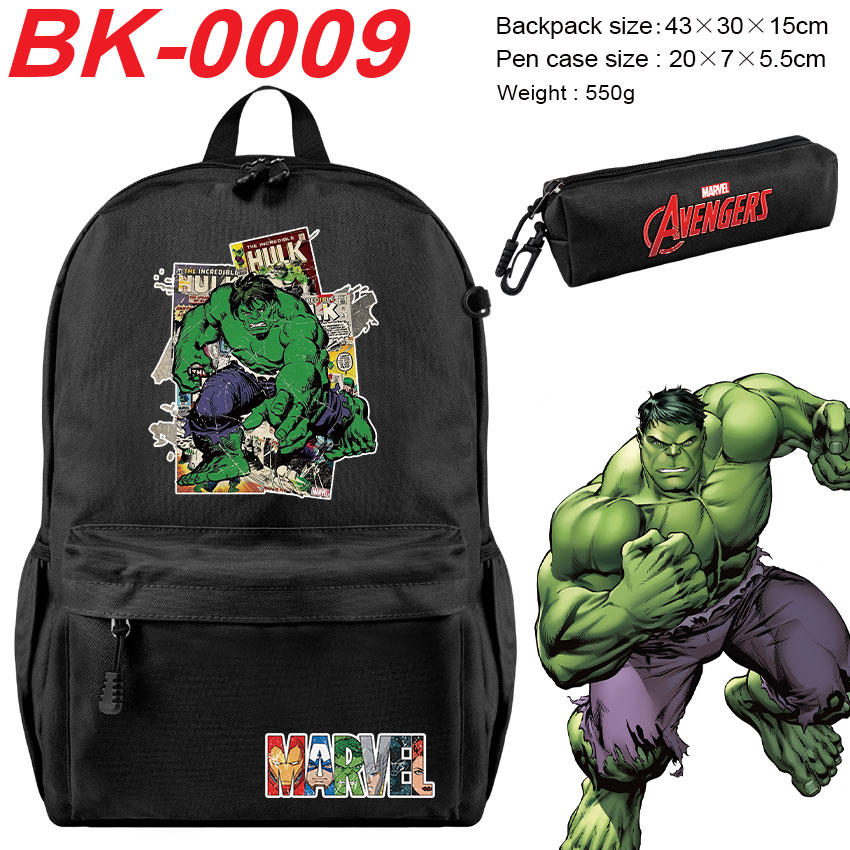 Avengers anime backpack+pencil bag