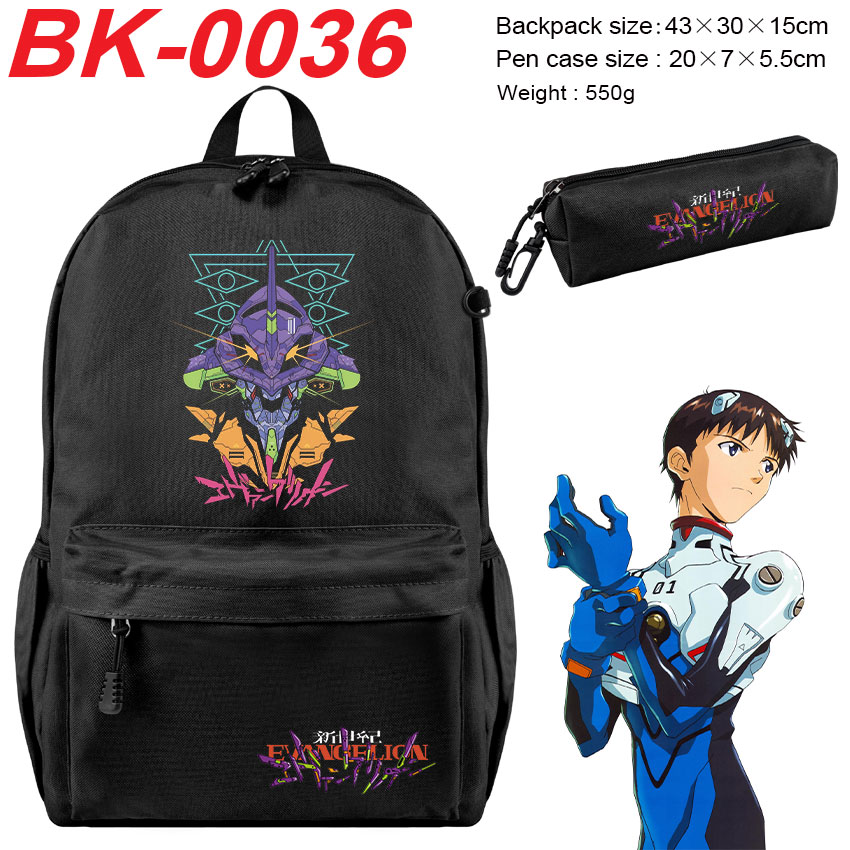 EVA anime backpack+pencil bag
