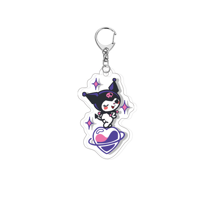 Kuromi anime keychain