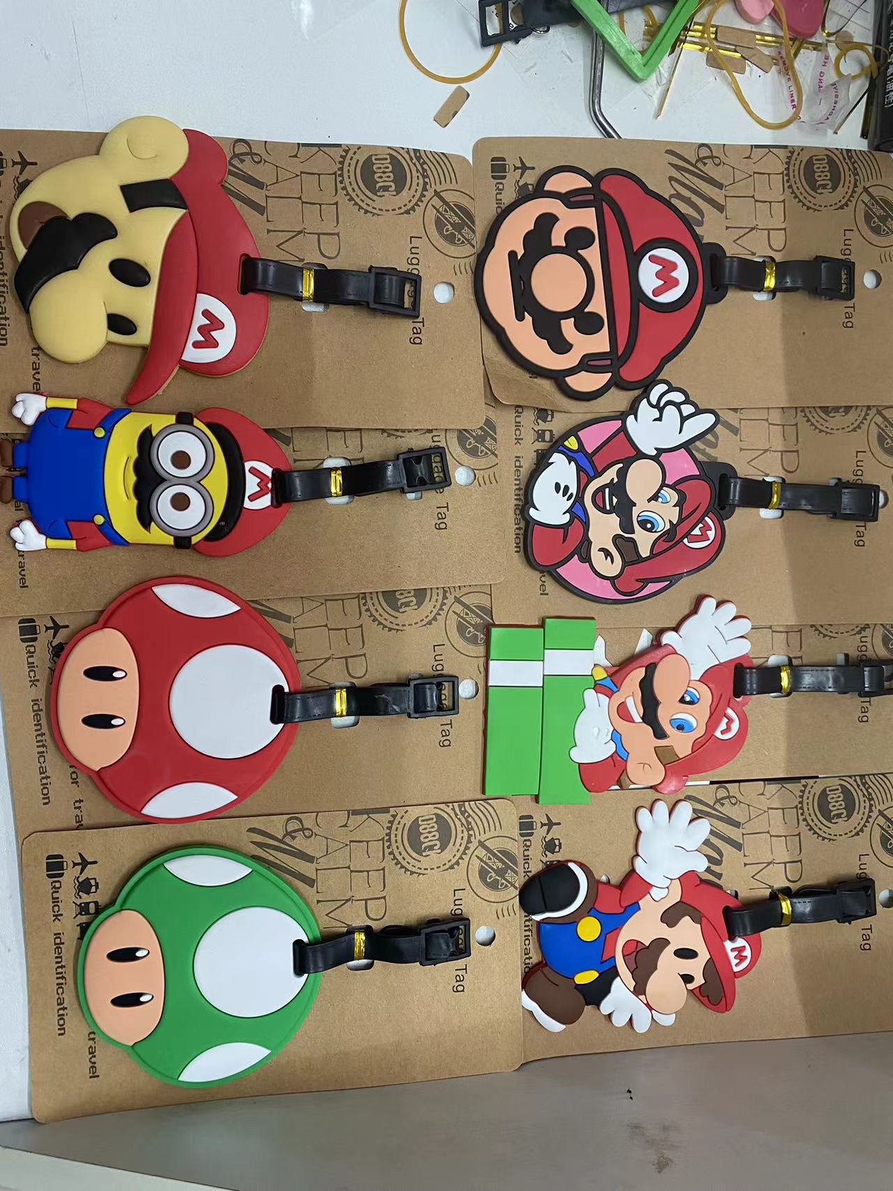 Super Mario anime baggage tag