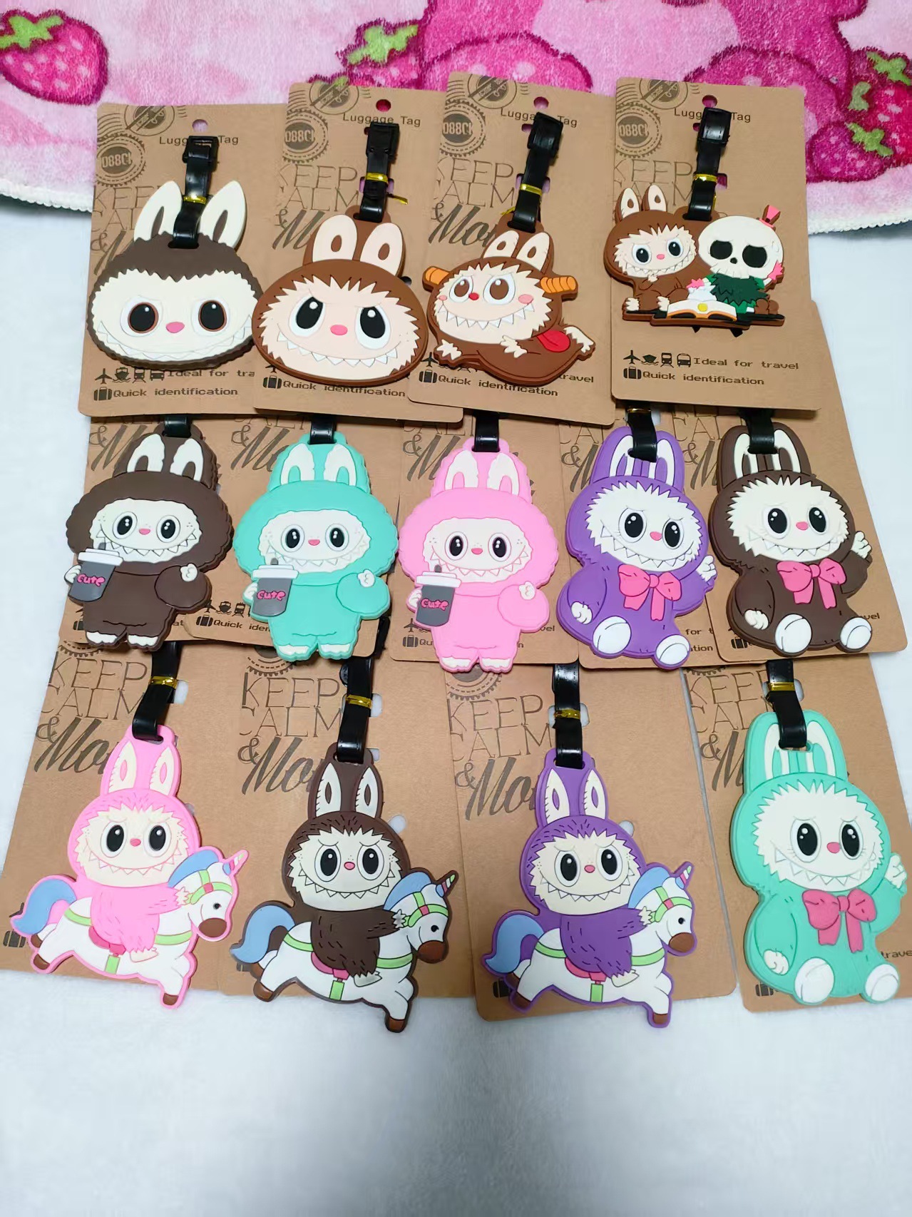 Labubu anime baggage tag