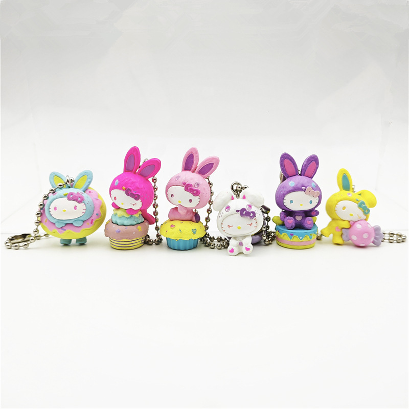 hello kitty anime figure set 2.5-4cm 6pcs a set