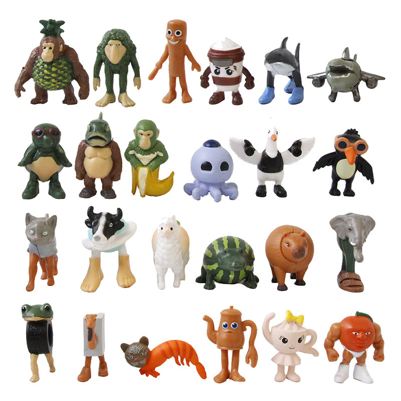 tungtungsahur anime figure set 3.5-5.5cm 24pcs a set