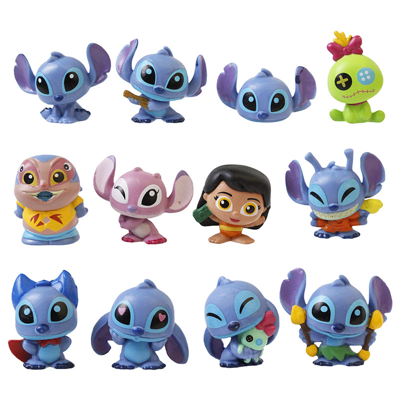 stitch anime figure set 3-4cm 12pcs a set