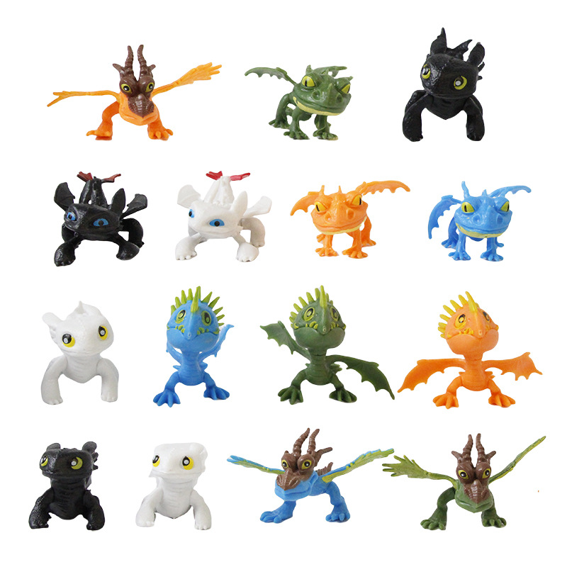 How to Train Your Dragon anime figure set 7.5cm 15pcs a set