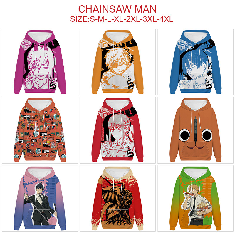 chainsaw man anime hoodie
